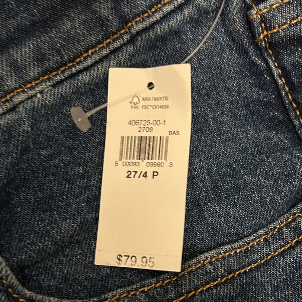 Gap Women's Petite High-Rise Stride Wide-Leg Jeans. Size 27/4 petite. NWT! - Picture 10 of 10